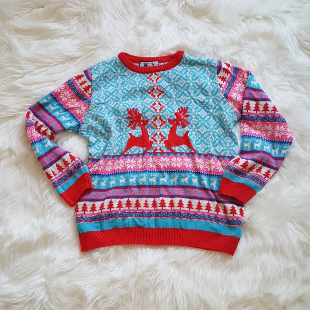 Womens Colorful Christmas Jumper Sweater